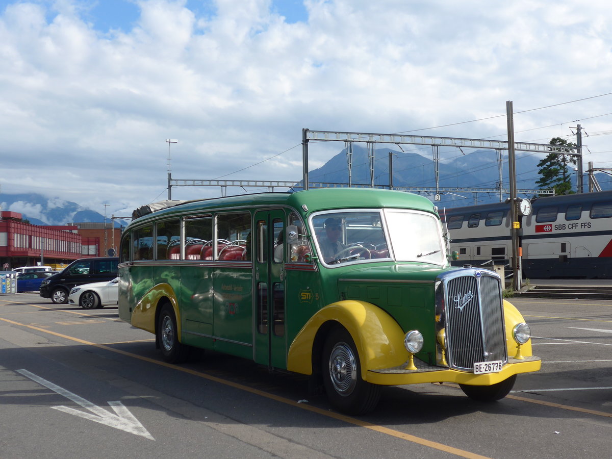 (182'830) - STI Thun - Nr. 15/BE 26'776 - Saurer/Gangloff (ex AvH Heimenschwand Nr. 5) am 6. August 2017 in Thun, CarTerminal