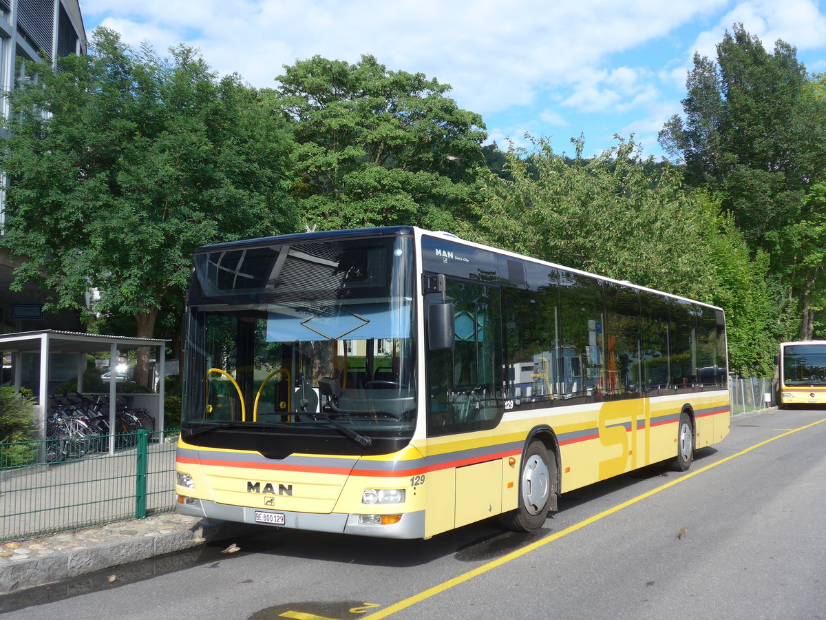 (182'834) - STI Thun - Nr. 129/BE 800'129 - MAN am 6. August 2017 bei der Schifflndte Thun