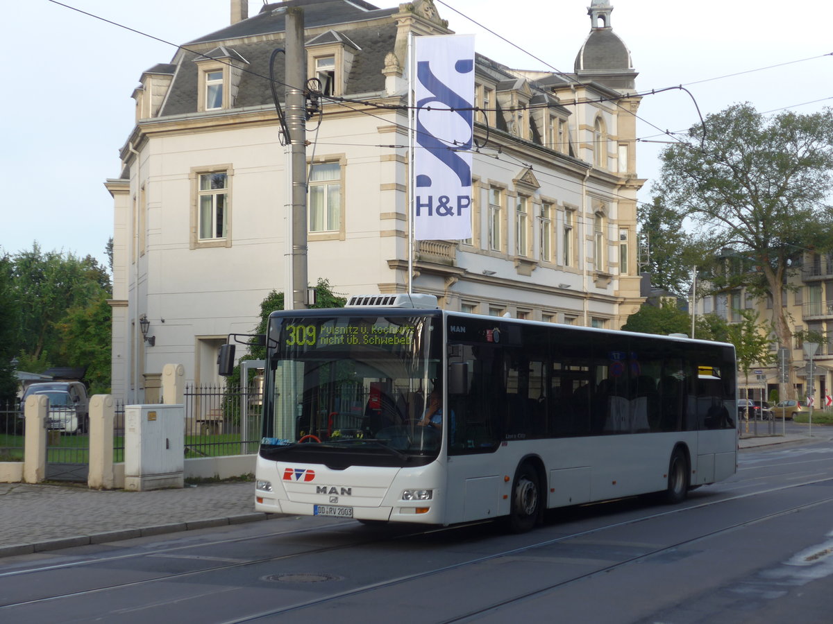 (183'140) - RVD Dresden - DD-RV 2003 - MAN am 9. August 2017 in Dresden, Schillerplatz