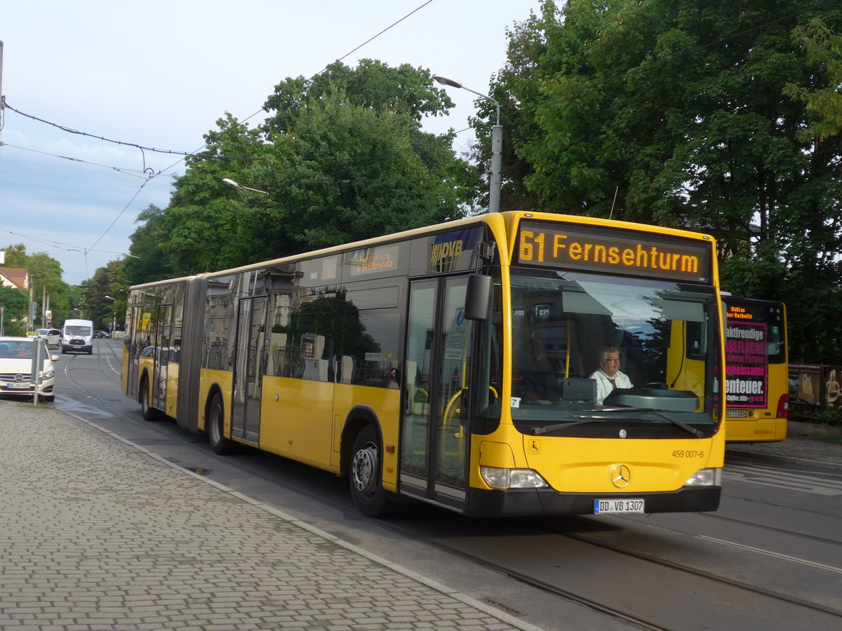 (183'158) - DVB Dresden - Nr. 459'007/DD-VB 1307 - Mercedes am 9. August 2017 in Dresden, Schillerplatz