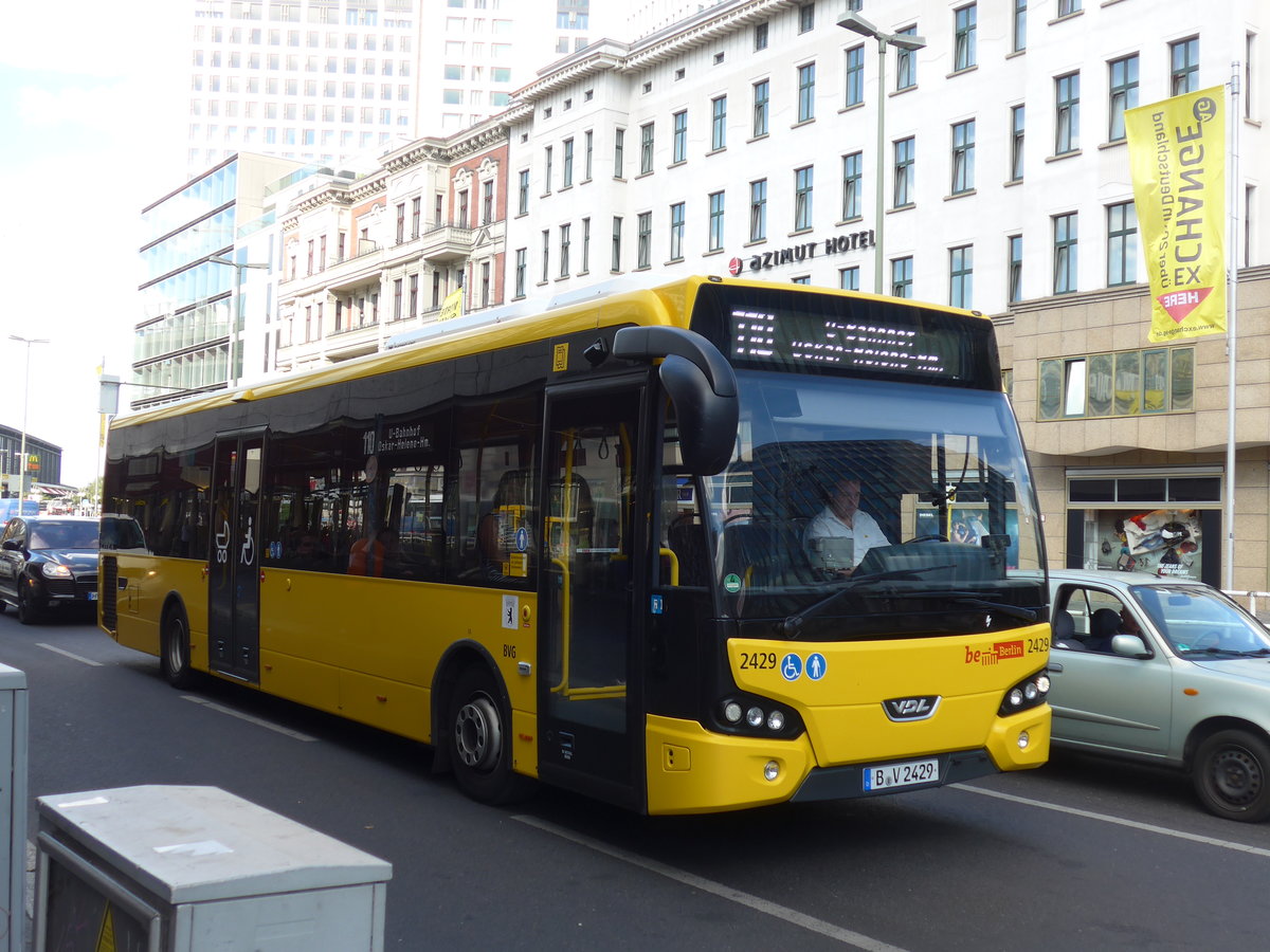 (183'229) - BVG Berlin - Nr. 2429/B-V 2429 - VDL am 9. August 2017 in Berlin, Kurfrstendamm