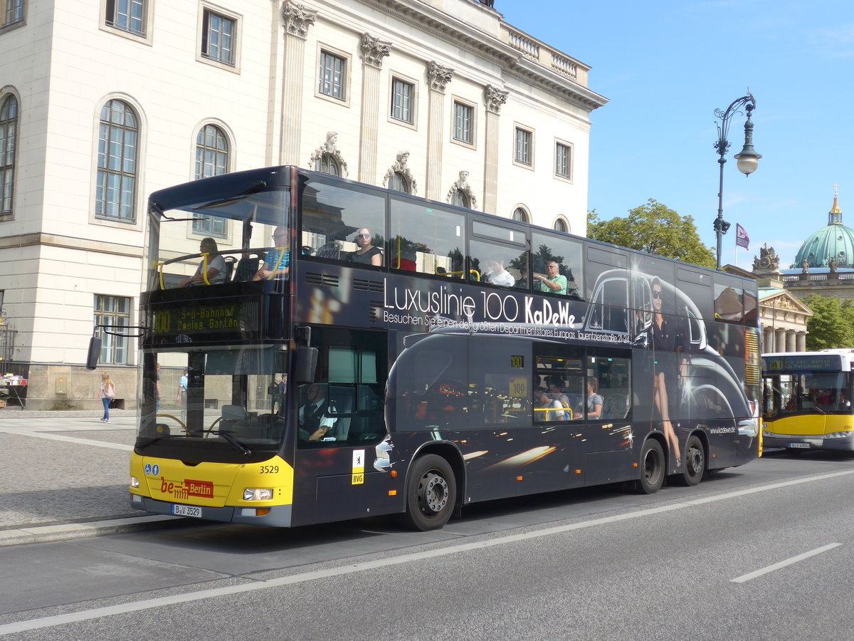 (183'322) - BVG Berlin - Nr. 3529/B-V 3529 - MAN am 10. August 2017 in Berlin, Staatsoper