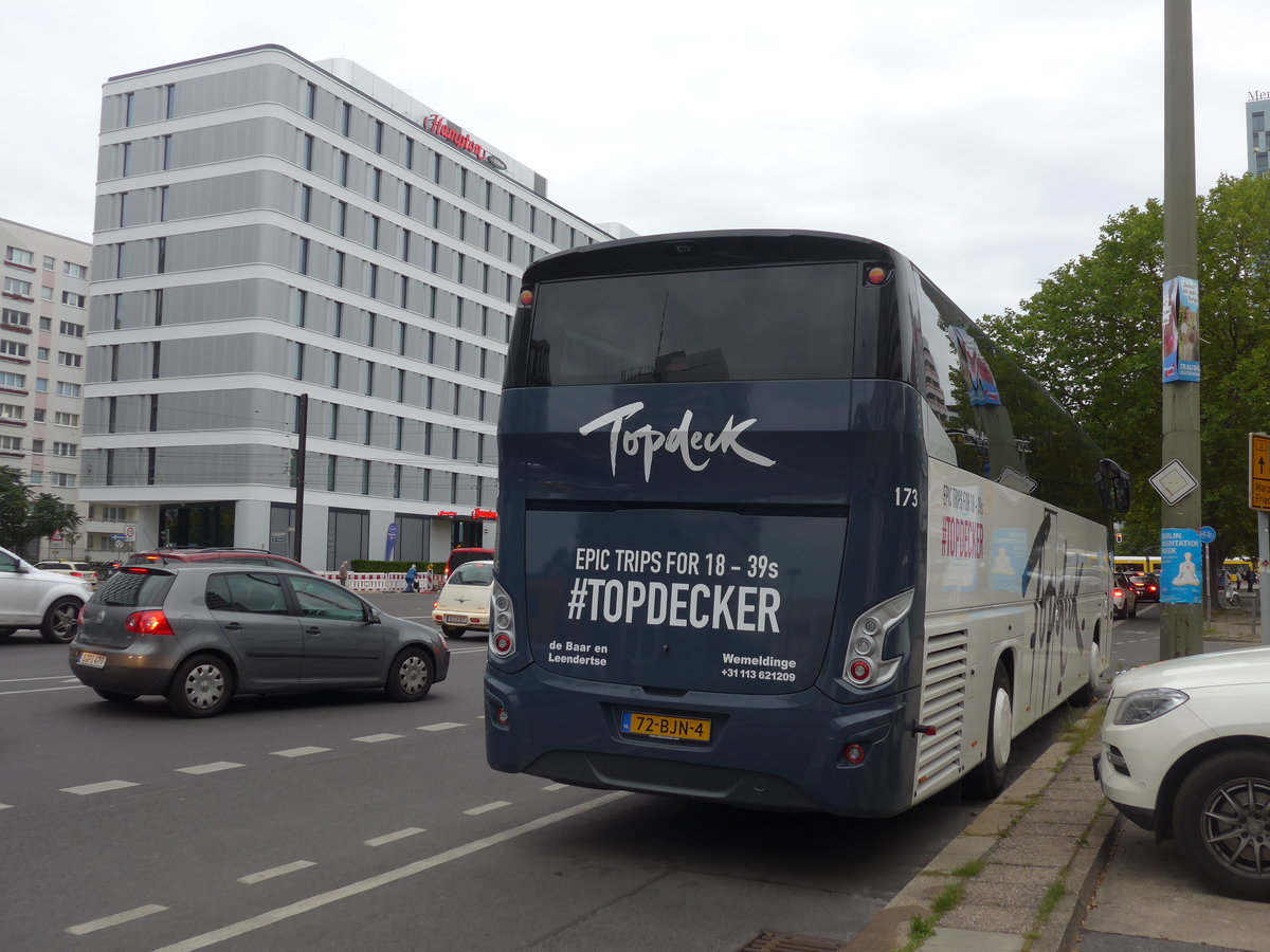 (183'389) - Aus Holland: Topdeck, Wemeldinge - Nr. 173/72/BJN-4 - VDL am 10. August 2017 in Berlin, Alexanderplatz