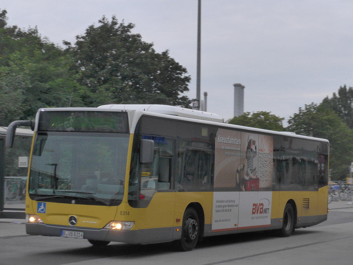 (183'397) - BVG Berlin - Nr. 8314/B-VB 8314 - Mercedes am 10. August 2017 beim Bahnhof Berlin Ost