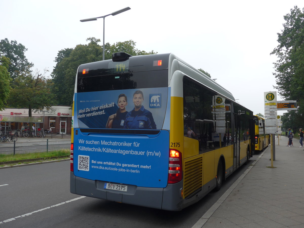 (183'416) - BVG Berlin - Nr. 2175/B-V 2175 - Mercedes am 11. August 2017 in Berlin, Wannsee