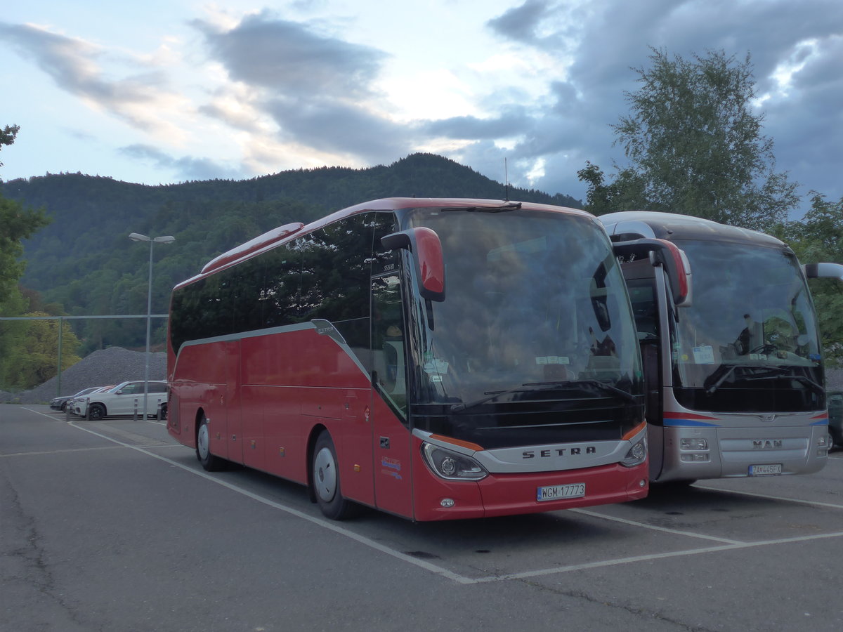 (183'518) - Aus Polen: Inter-Trans, Kaniw - WGM 17'773 - Setra am 16. August 2017 in Thun, Seestrasse