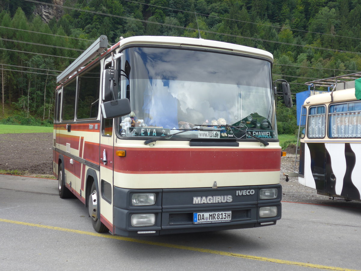 (183'590) - Aus Deutschland: Stbner, Bttelborn - DA-MR 813H - Magirus-Iveco am 19. August 2017 in Unterbach, Rollfeld