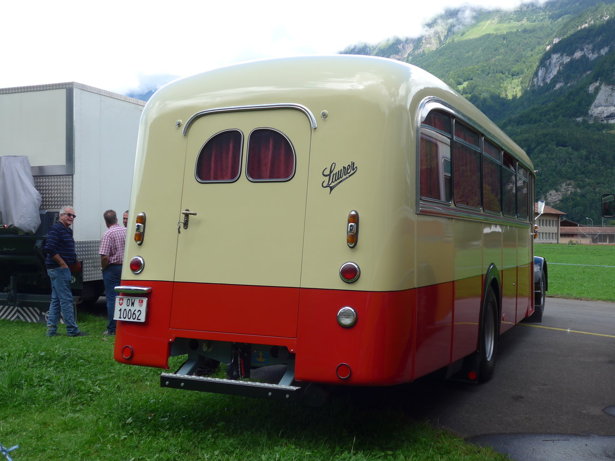 (183'625) - Imfeld, Sachseln - OW 10'062 - Saurer/Tscher (ex Ltscher, Neuheim) am 19. August 2017 in Unterbach, Rollfeld