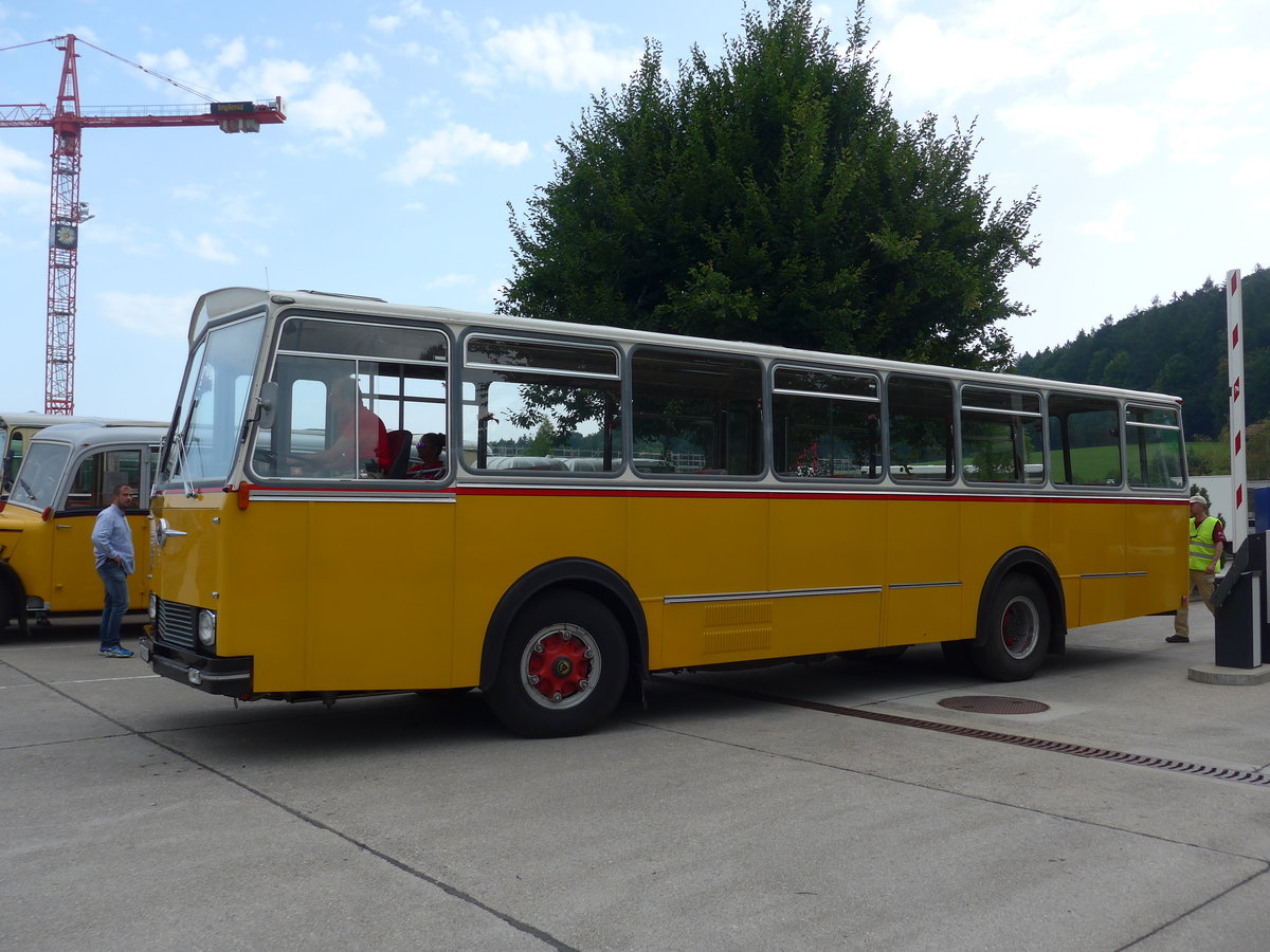 (184'343) - Huwiler, Ebikon - LU 201'473 - Saurer/R&J (ex Privat in der Ostschweiz; ex Lehmann, Dieterswil Nr. 16; ex BOB Interlaken Nr. 3; ex Gertsch, Stechelberg) am 26. August 2017 in Oberkirch, CAMPUS Sursee