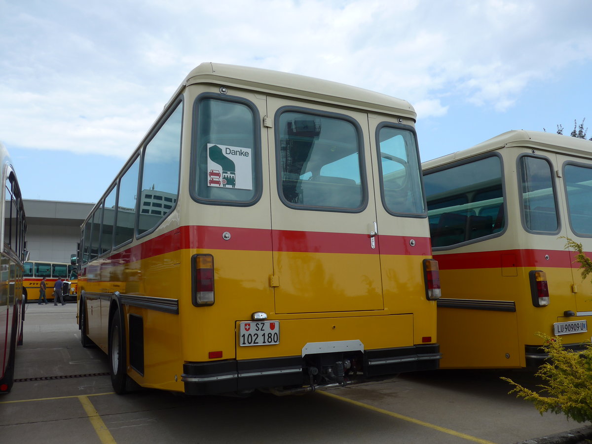 (184'390) - Inkamp, Altendorf - SZ 102'180 - Saurer/Tscher (ex Koch, Giswil; ex Selfors, Meiringen; ex P 24'236) am 26. August 2017 in Oberkirch, CAMPUS Sursee