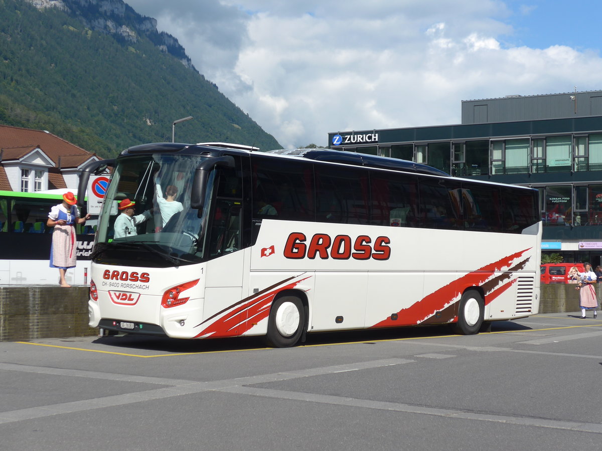 (184'602) - Gross, Rorschach - Nr. 1/SG 76'183 - VDL am 3. September 2017 beim Bahnhof Interlaken Ost