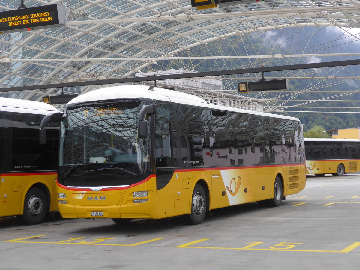 (184'767) - PostAuto Graubnden - GR 173'206 - MAN am 16. September 2017 in Chur, Postautostation