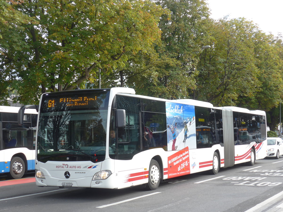 (185'163) - ARAG Ruswil - Nr. 35/LU 15'727 - Mercedes am 18. September 2017 beim Bahnhof Luzern