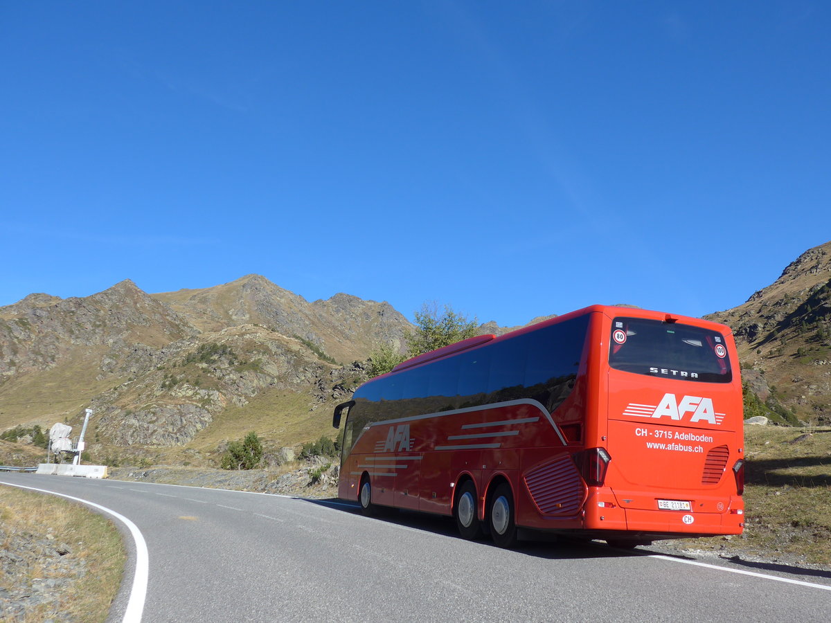 (185'295) - Aus der Schweiz: AFA Adelboden - Nr. 16/BE 21'181 - Setra am 27. September 2017 bei Arcals