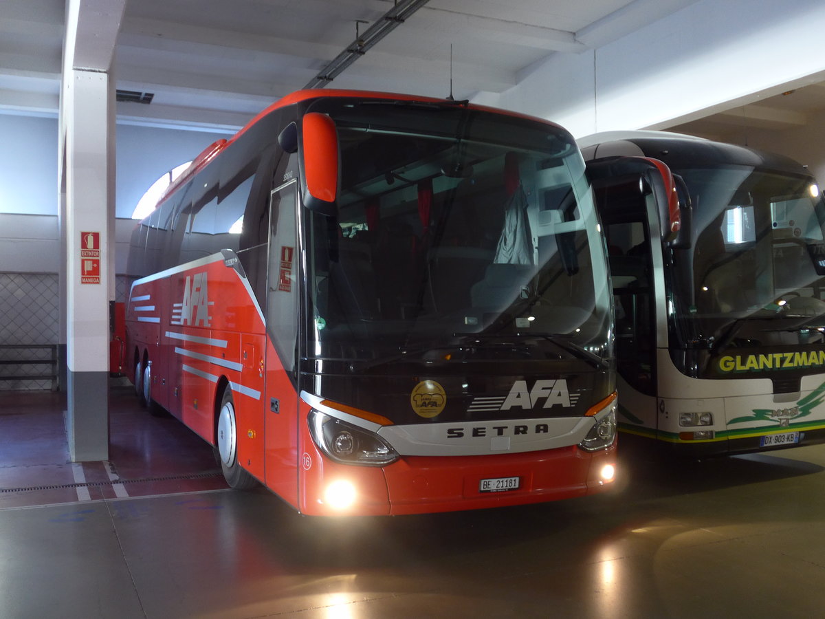 (185'467) - Aus der Schweiz: AFA Adelboden - Nr. 16/BE 21'181 - Setra am 28. September 2017 in Andorra la Vella, Carparkhaus