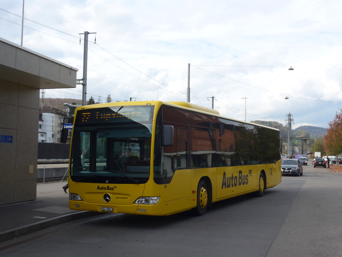 (186'076) - AAGL Liestal - Nr. 56/BL 7861 - Mercedes am 21. Oktober 2017 beim Bahnhof Liestal