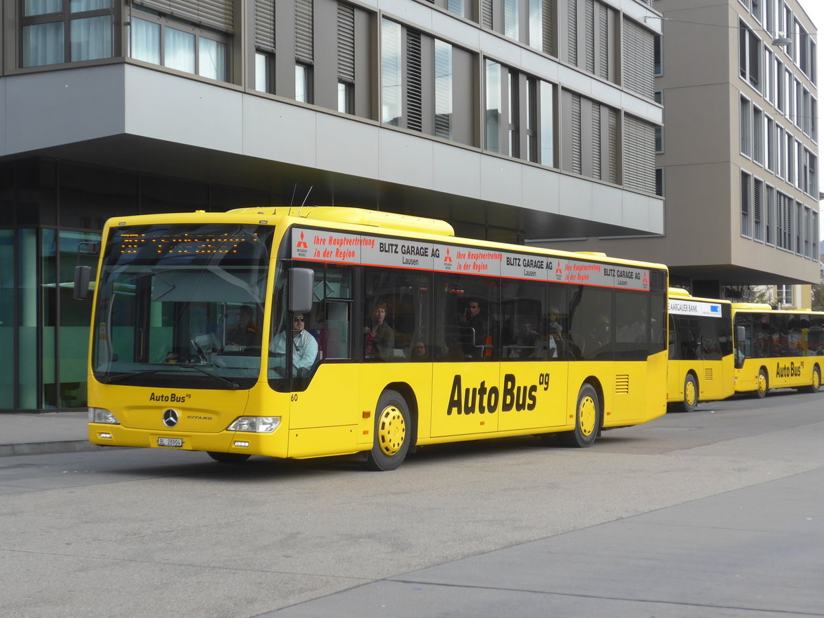 (186'089) - AAGL Liestal - Nr. 60/BL 28'904 - Mercedes am 21. Oktober 2017 beim Bahnhof Liestal