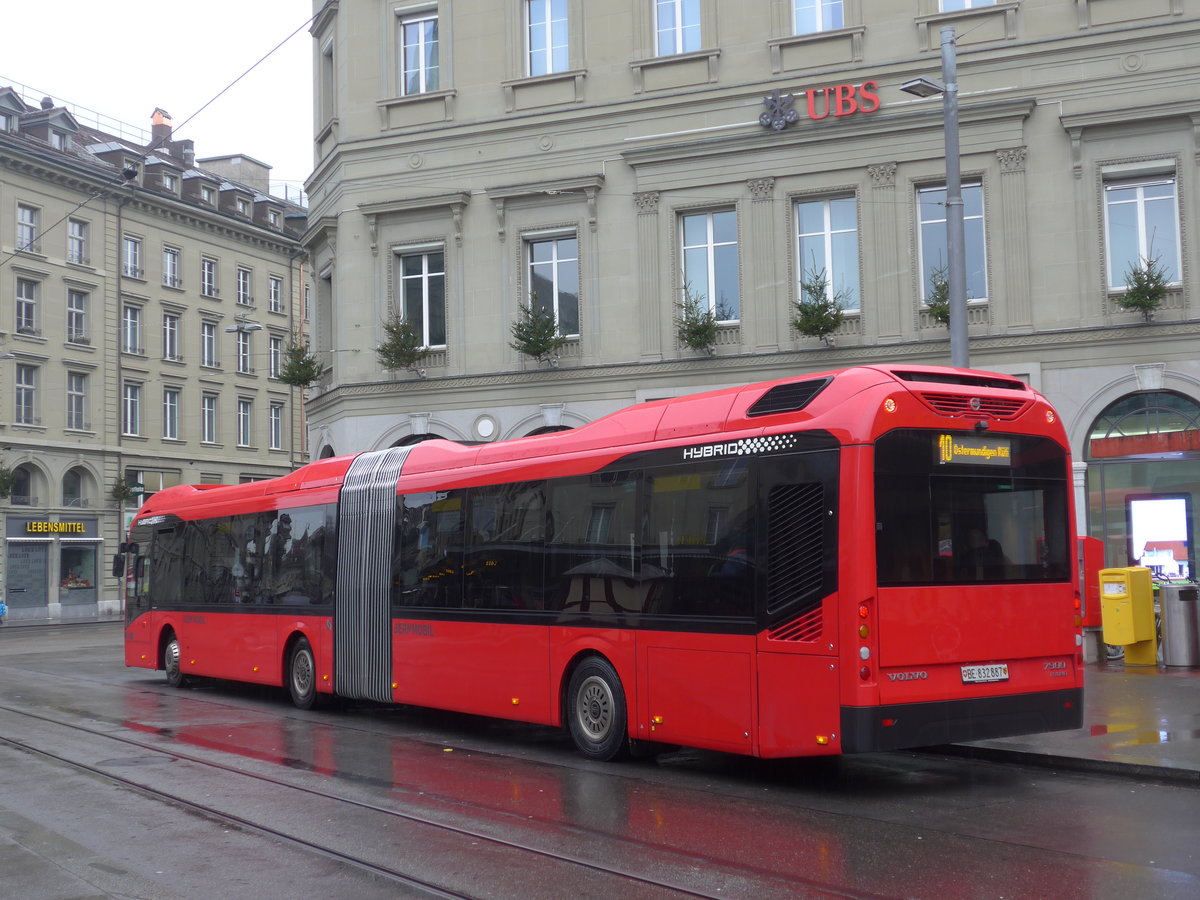 (186'531) - Bernmobil, Bern - Nr. 887/BE 832'889 - Volvo am 19. November 2017 beim Bahnhof Bern