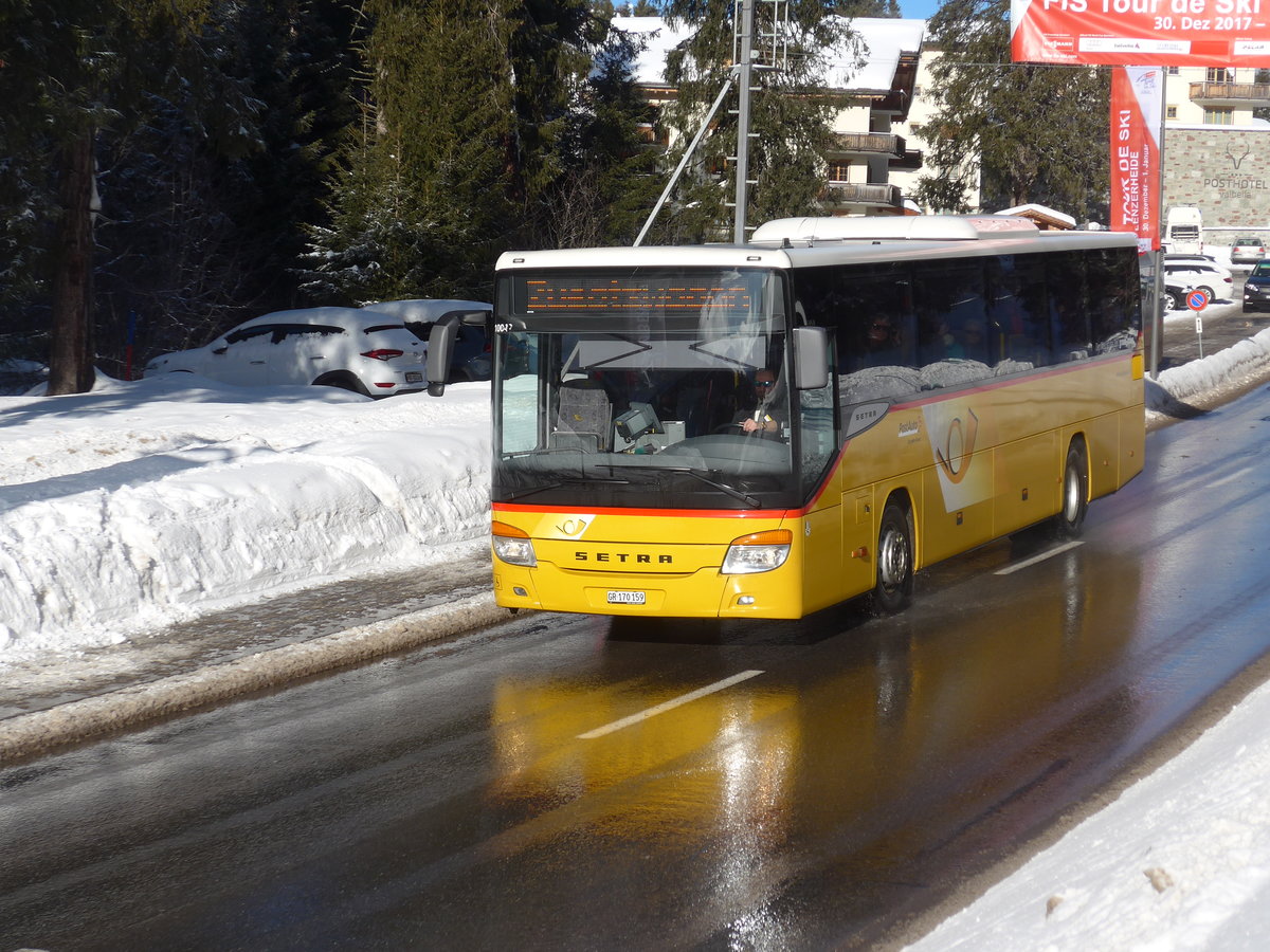 (187'581) - PostAuto Graubnden - GR 170'159 - Setra am 1. Januar 2018 in Valbella, Tour de Ski