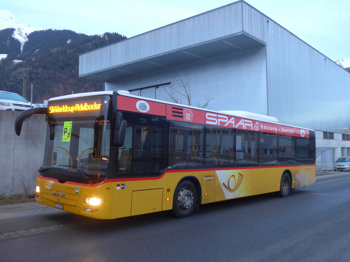 (187'685) - Wyss, Boningen - Nr. 48/SO 108'085 - MAN am 7. Januar 2018 beim Bahnhof Frutigen