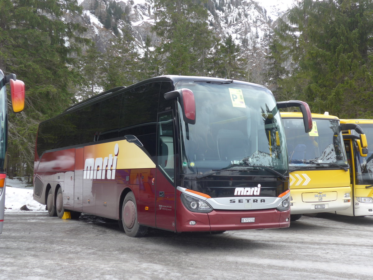 (187'772) - Marti, Kallnach - Nr. 20/BE 572'220 - Setra am 7. Januar 2018 in Adelboden, Unter dem Birg