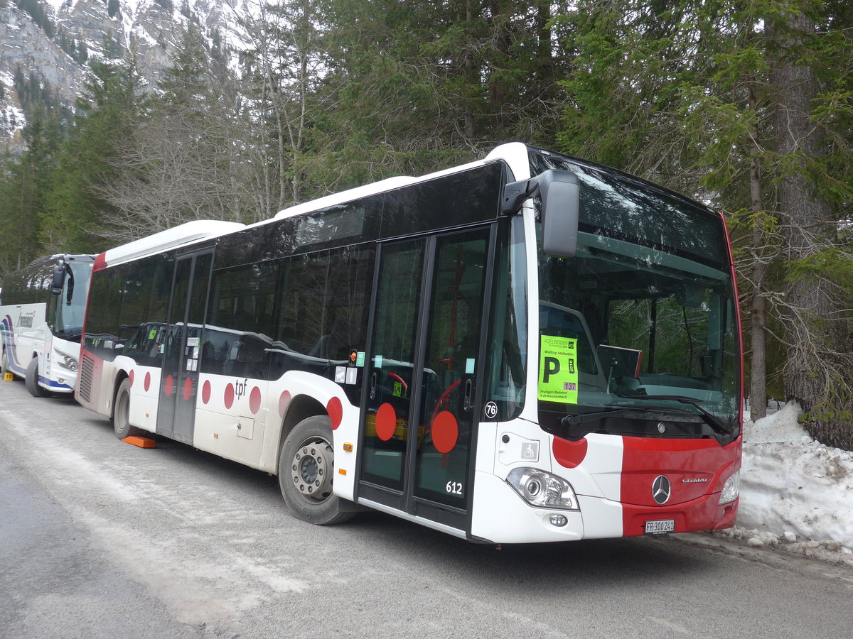 (187'791) - TPF Fribourg (Wieland 76) - Nr. 612/FR 300'241 - Mercedes am 7. Januar 2018 in Adelboden, Unter dem Birg