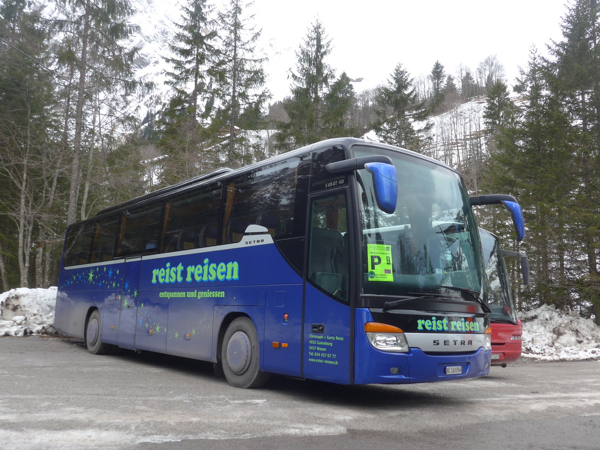 (187'795) - Reist, Gutenburg - BE 110'056 - Setra am 7. Januar 2018 in Adelboden, Unter dem Birg