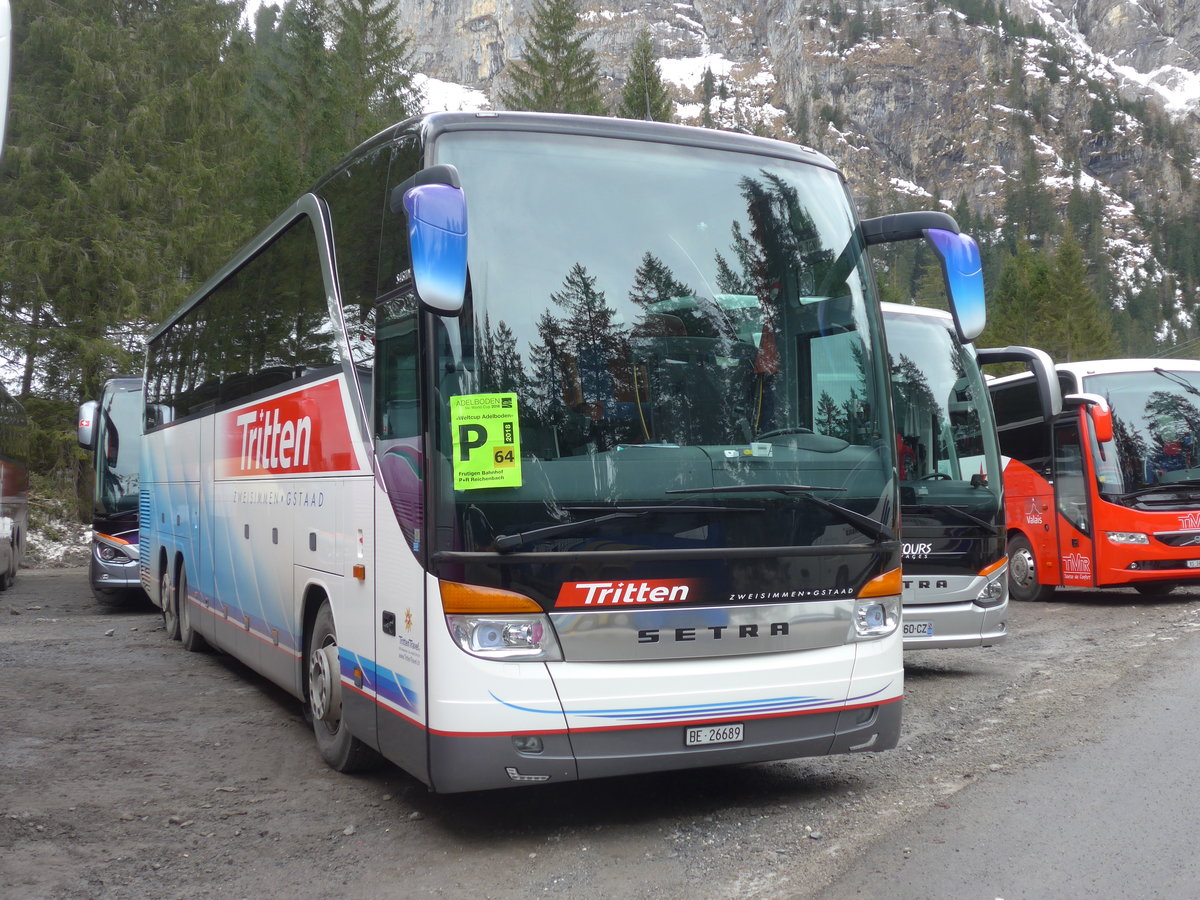 (187'815) - Tritten, Zweisimmen - BE 26'689 - Setra am 7. Januar 2018 in Adelboden, Unter dem Birg