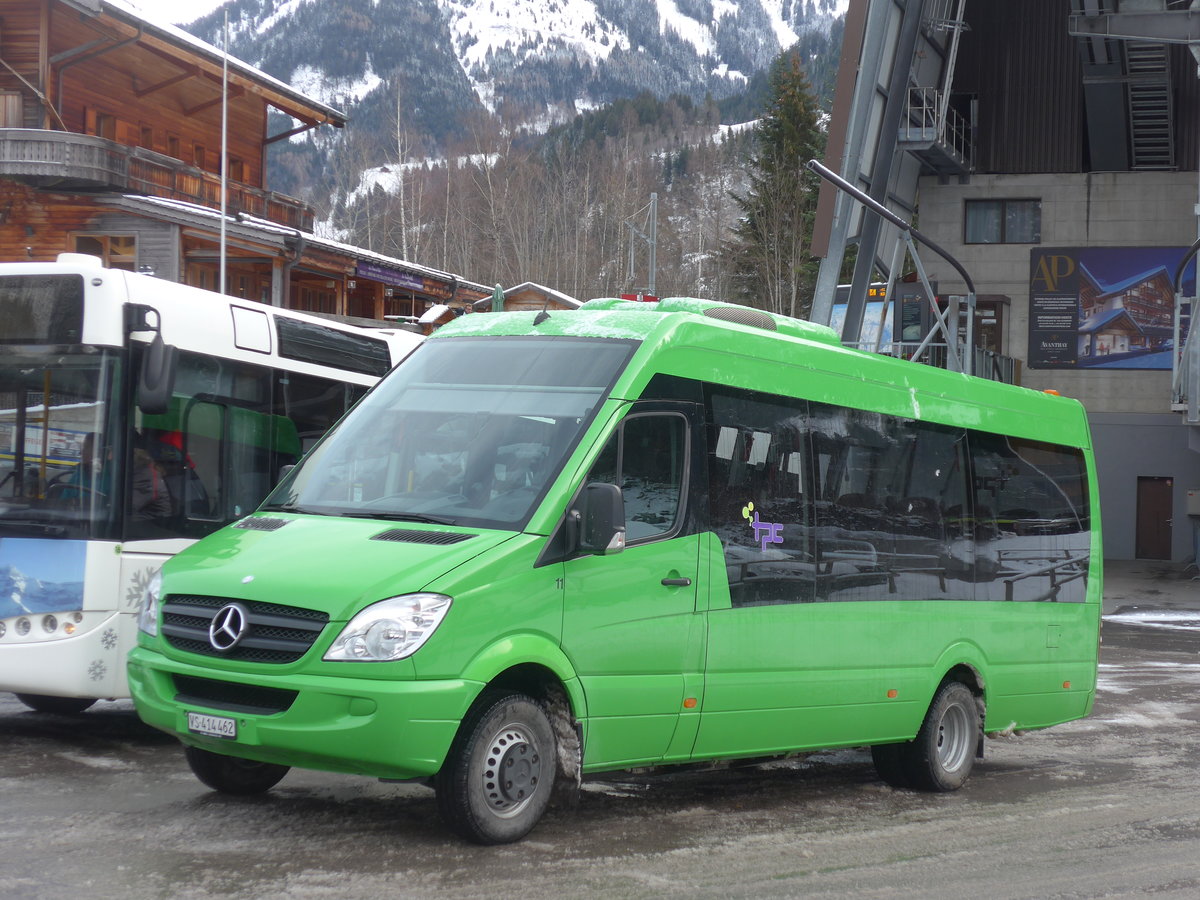 (187'991) - TPC Aigle - Nr. 11/VS 414'462 - Mercedes am 20. Januar 2018 beim Bahnhof Champry