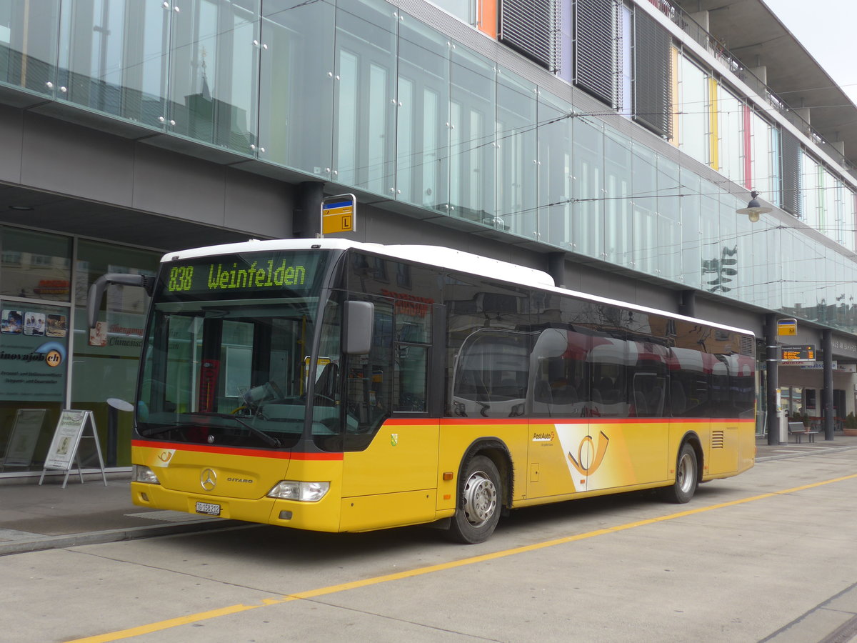 (188'298) - PostAuto Ostschweiz - TG 158'212 - Mercedes (ex Nr. 18) am 8. Februar 2018 beim Bahnhof Frauenfeld