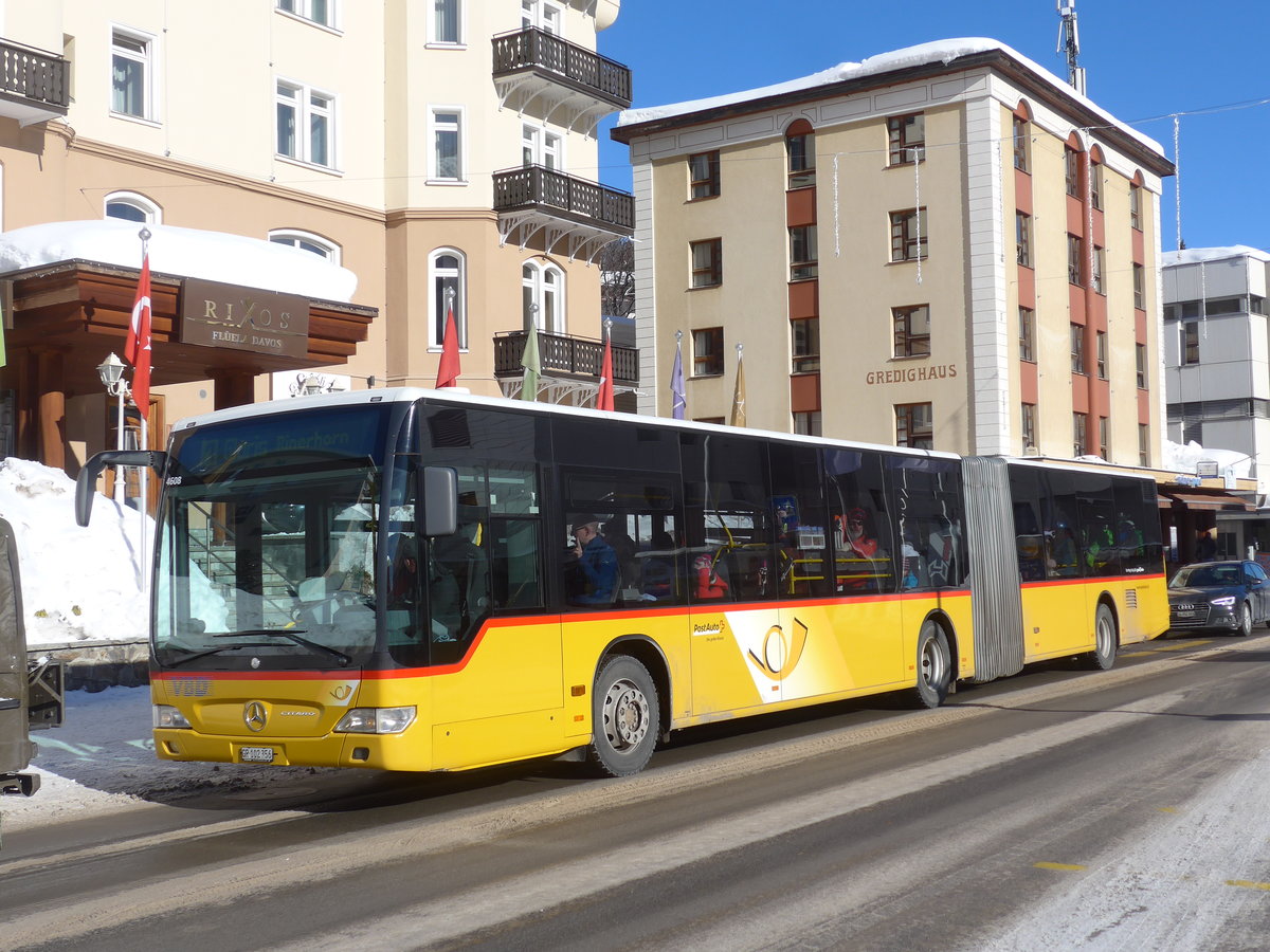 (188'509) - PostAuto Graubnden - GR 102'356 - Mercedes am 13. Februar 2018 beim Bahnhof Davos Dorf