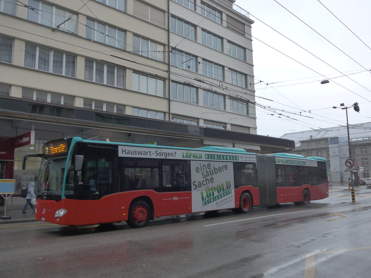 (188'671) - VB Biel - Nr. 162/BE 821'162 - Mercedes am 15. Februar 2018 beim Bahnhof Biel