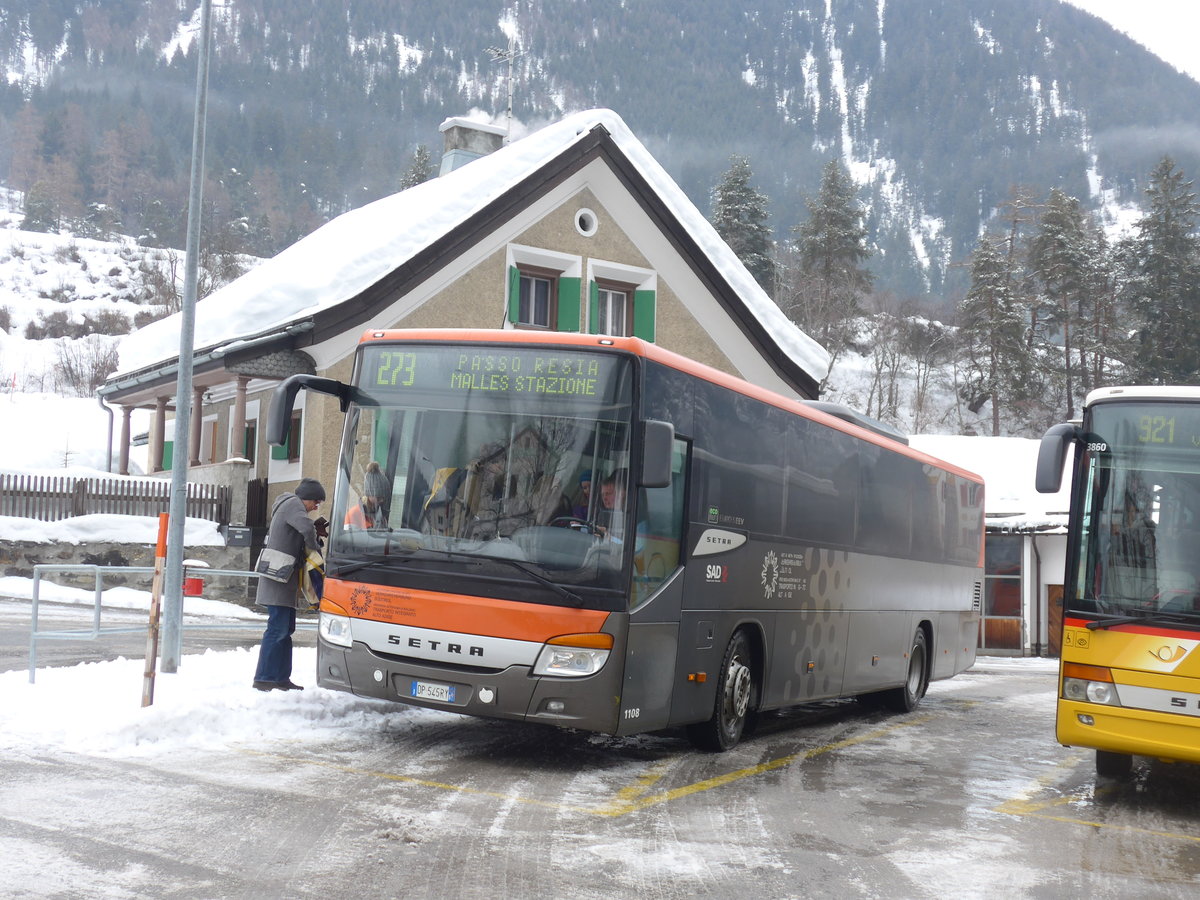 (188'760) - Aus Italien: SAD Bozen - Nr. 1108/DP-545 RY - Setra am 16. Februar 2018 in Martina, Cunfin