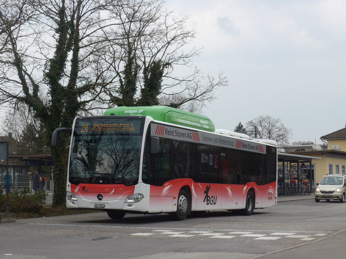 (189'639) - BGU Grenchen - Nr. 29/SO 21'951 - Mercedes am 26. Mrz 2018 beim Bahnhof Grenchen Sd