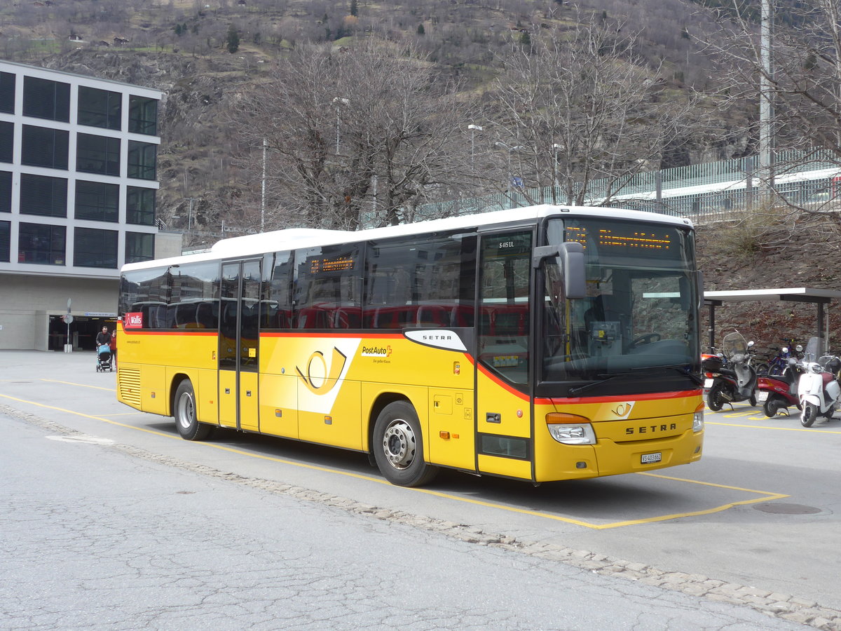 (189'774) - PostAuto Wallis - VS 403'662 - Setra am 30. Mrz 2018 beim Bahnhof Sion