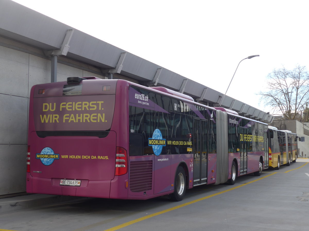 (189'867) - PostAuto Bern - Nr. 635/BE 734'635 - Mercedes am 2. April 2018 in Bern, Postautostation