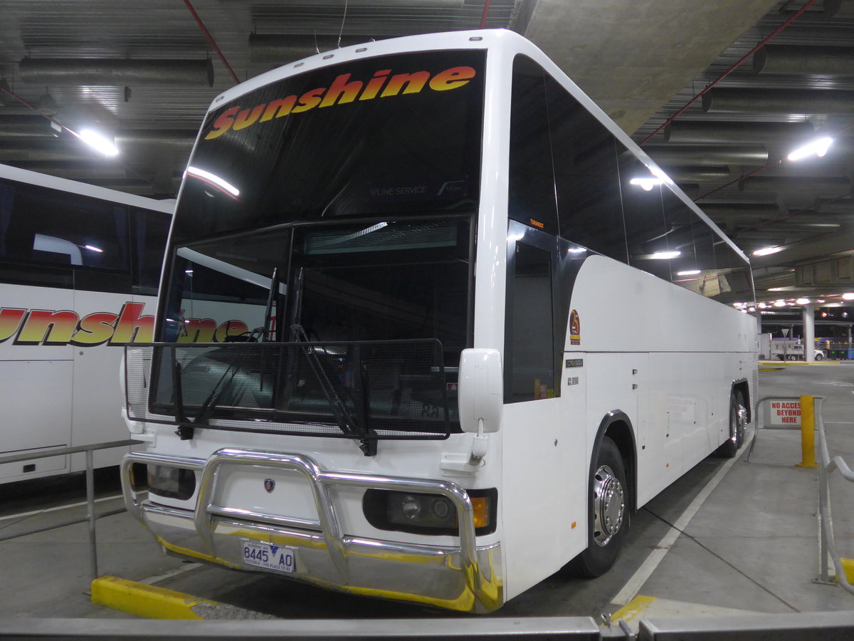 (190'193) - Sunshine, Deer Park - 8445 AO - Scania/Coach Design am 17. April 2018 in Melbourne, Coach Station