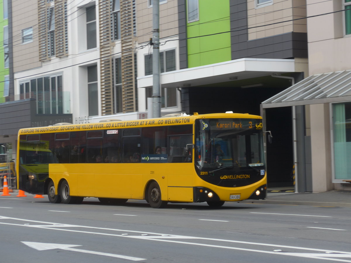 (191'585) - GO Wellington - Nr. 2311/DAH304 - MAN/Designline (ex Red Bus, Christchurch Nr. 701) am 27. April 2018 in Wellington, Spital