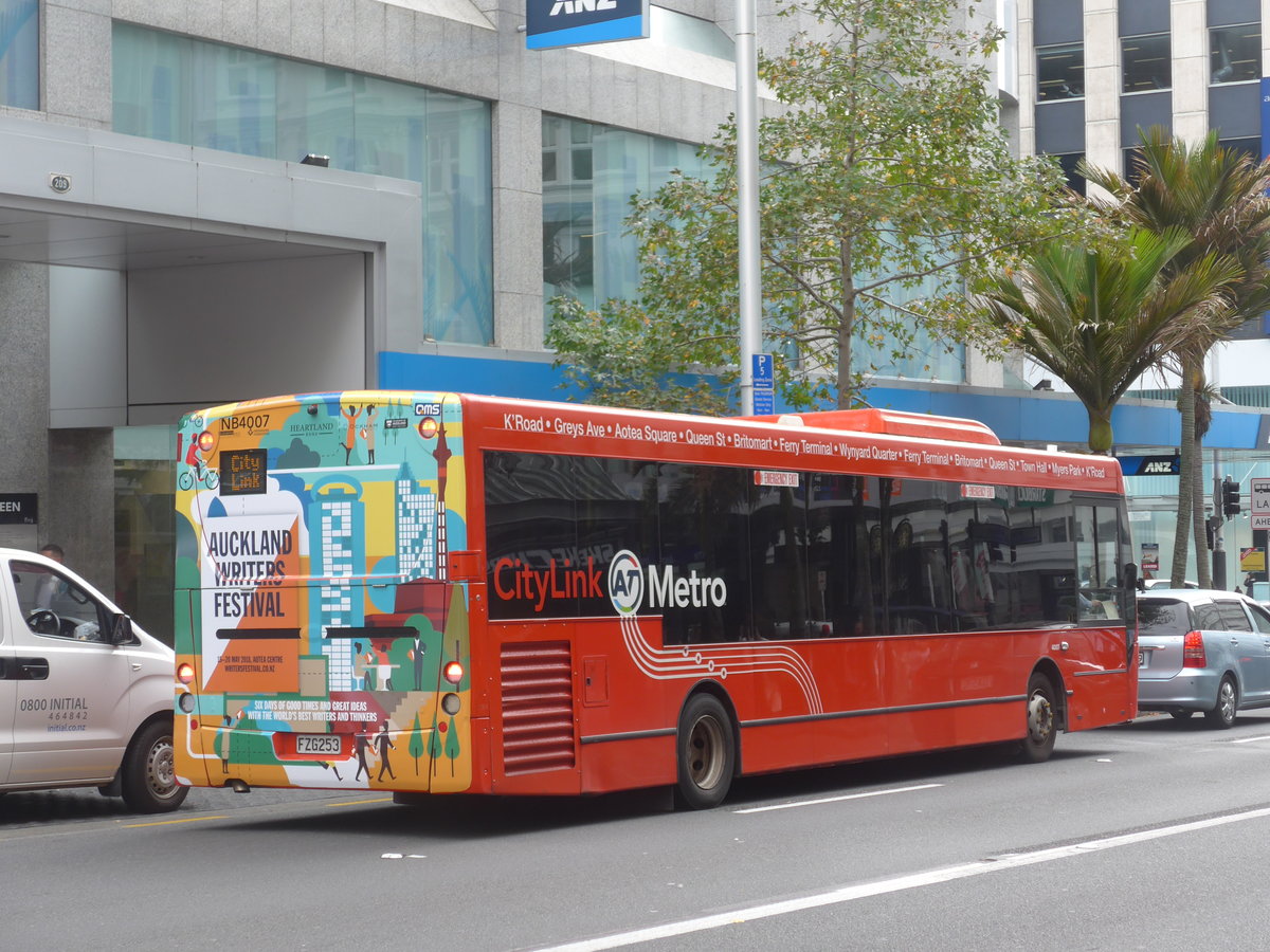 (192'031) - AT Metro, Auckland - Nr. 4007/FZG253 - Alexander Dennis/KiwiBus am 30. April 2018 in Auckland