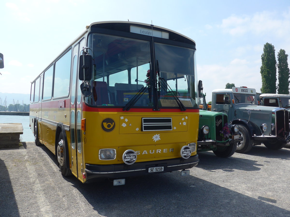 (192'620) - Fssler, Unteriberg - Nr. 6/SZ 5232 - Saurer/R&J (ex Schrch, Gutenburg Nr. 6; ex P 24'358) am 5. Mai 2018 in Arbon, Arbon Classics