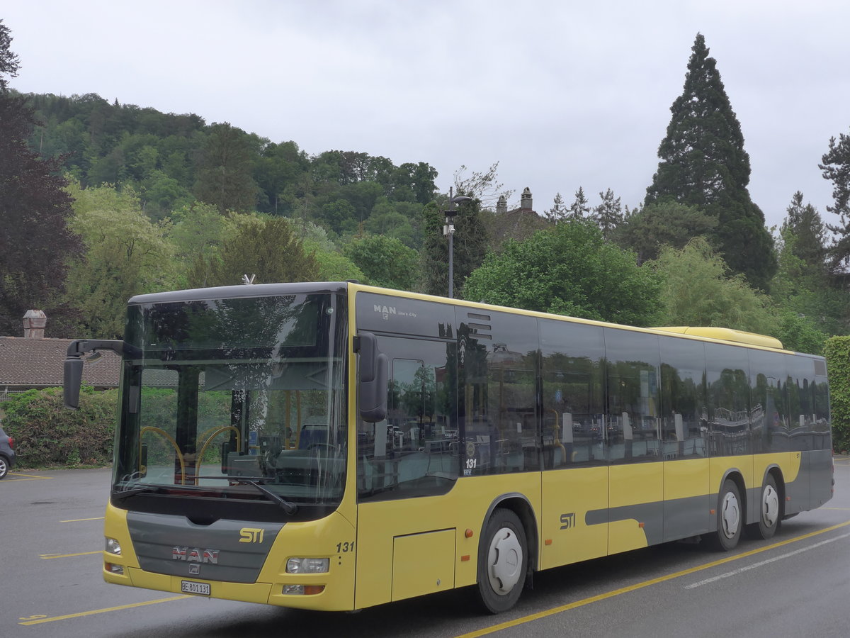 (193'008) - STI Thun - Nr. 131/BE 801'131 - MAN am 13. Mai 2018 bei der Schifflndte Thun