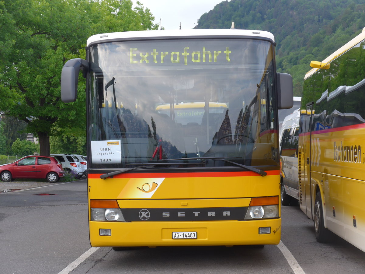 (193'035) - Tschannen, Zofingen - Nr. 7/AG 14'483 - Setra am 16. Mai 2018 in Thun, Seestrasse