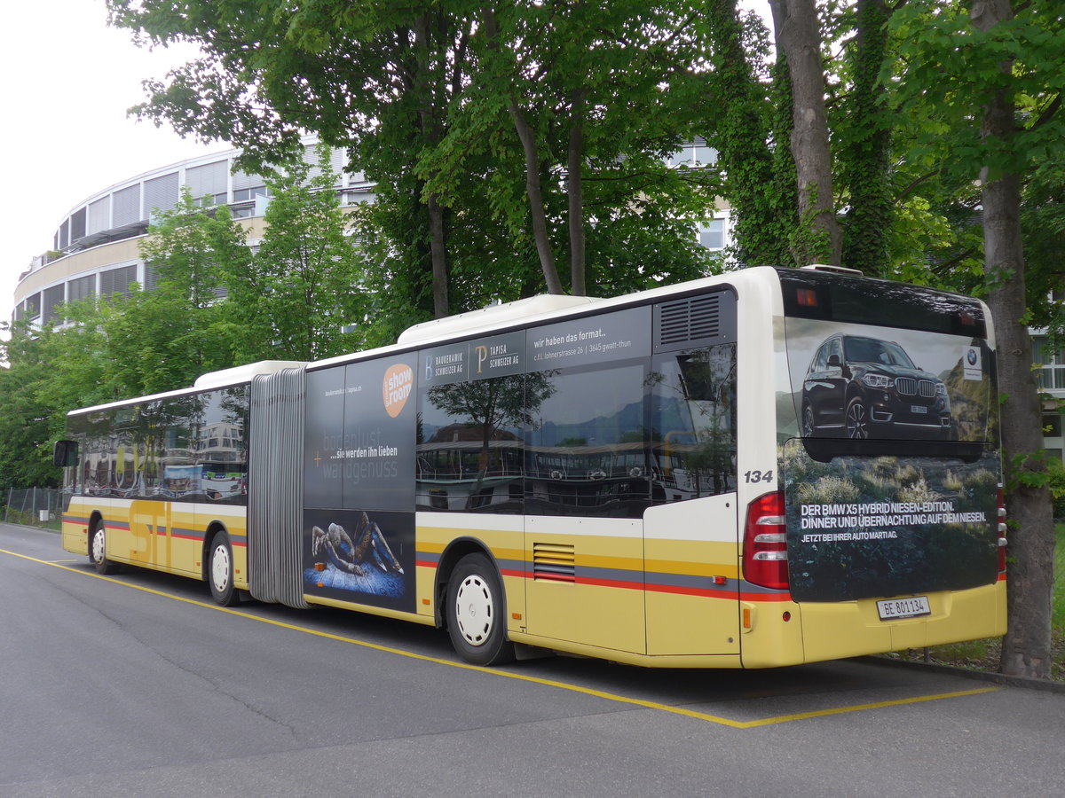 (193'572) - STI Thun - Nr. 134/BE 801'134 - Mercedes am 26. Mai 2018 bei der Schifflndte Thun