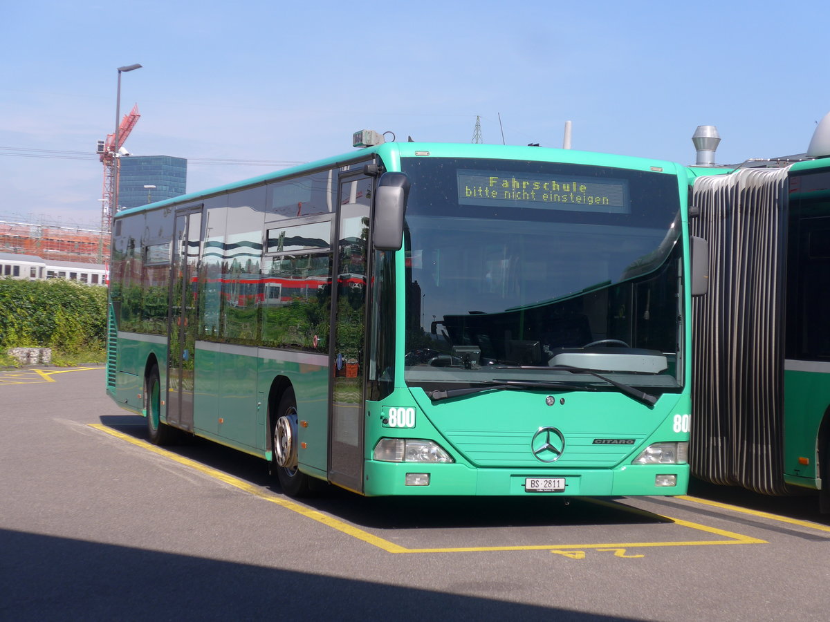 (193'892) - BVB Basel - Nr. 800/BS 2800 - Mercedes (ex VR La Chaux-de-Fonds Nr. 232) am 10. Juni 2018 in Basel, Garage Rankstrasse