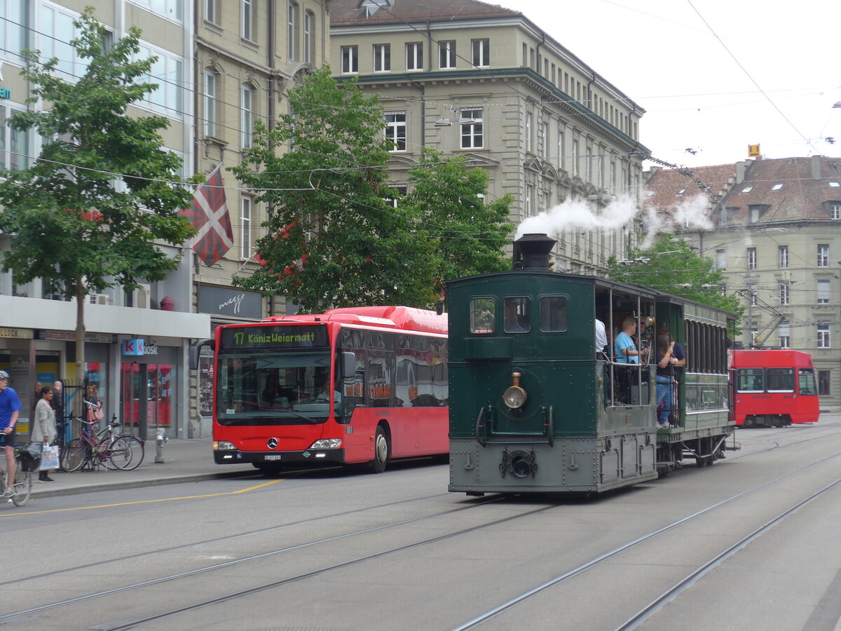 (194'364) - Bernmobil, Bern - Nr. 861/BE 671'861 - Mercedes am 24. Juni 2018 beim Bahnhof Bern (Teilaufnahme) 