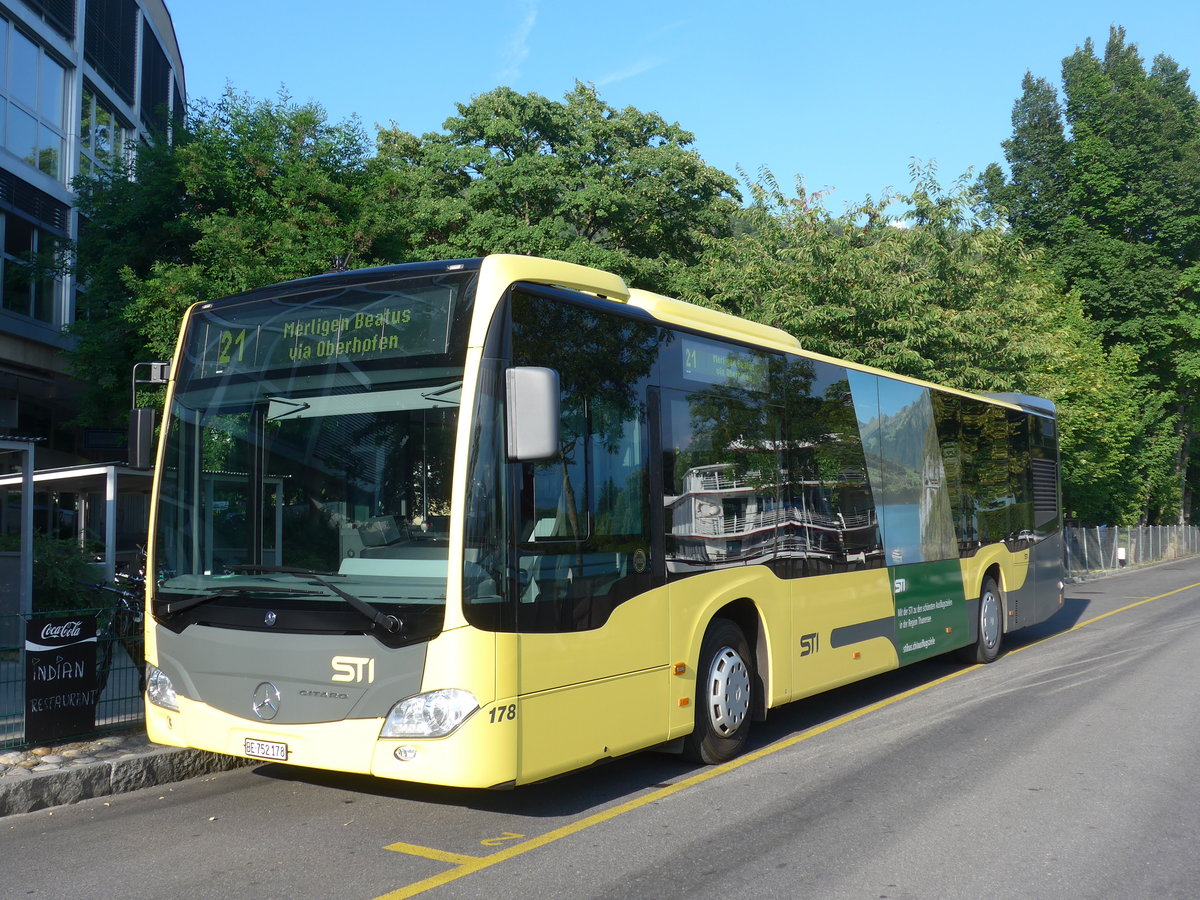 (194'450) - STI Thun - Nr. 178/BE 752'178 - Mercedes am 29. Juni 2018 bei der Schifflndte Thun