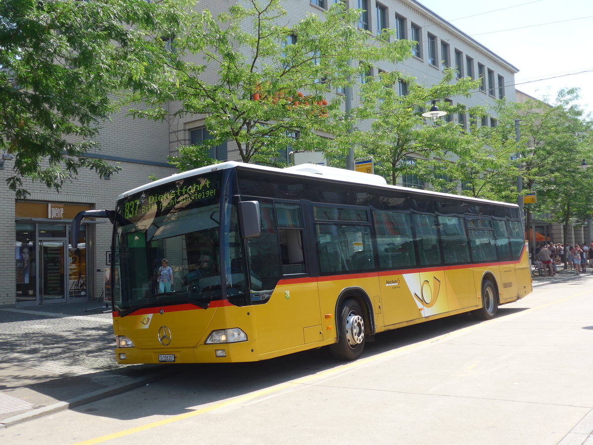 (194'631) - PostAuto Ostschweiz - TG 158'207 - Mercedes (ex Nr. 7) am 7. Juli 2018 beim Bahnhof Frauenfeld