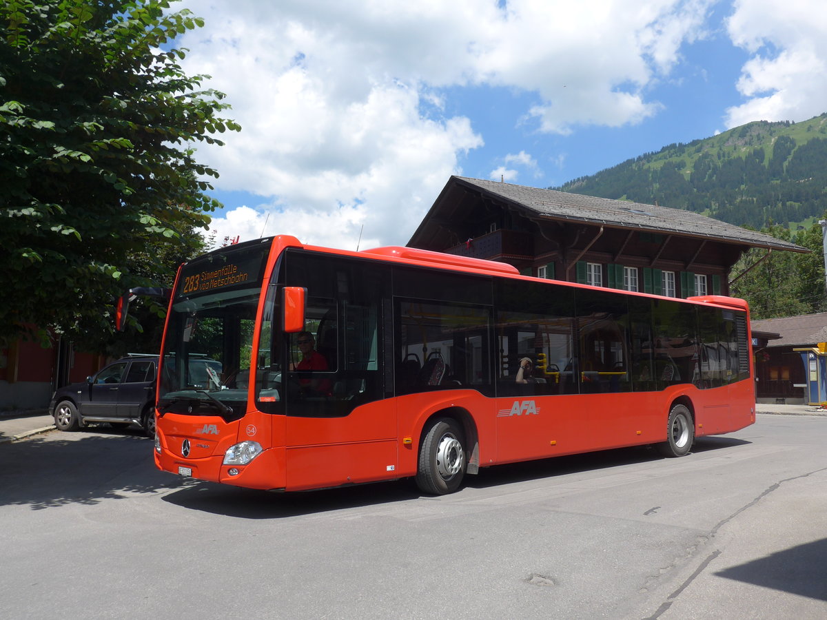 (194'695) - AFA Adelboden - Nr. 54/BE 611'056 - Mercedes am 9. Juli 2018 beim Bahnhof Lenk