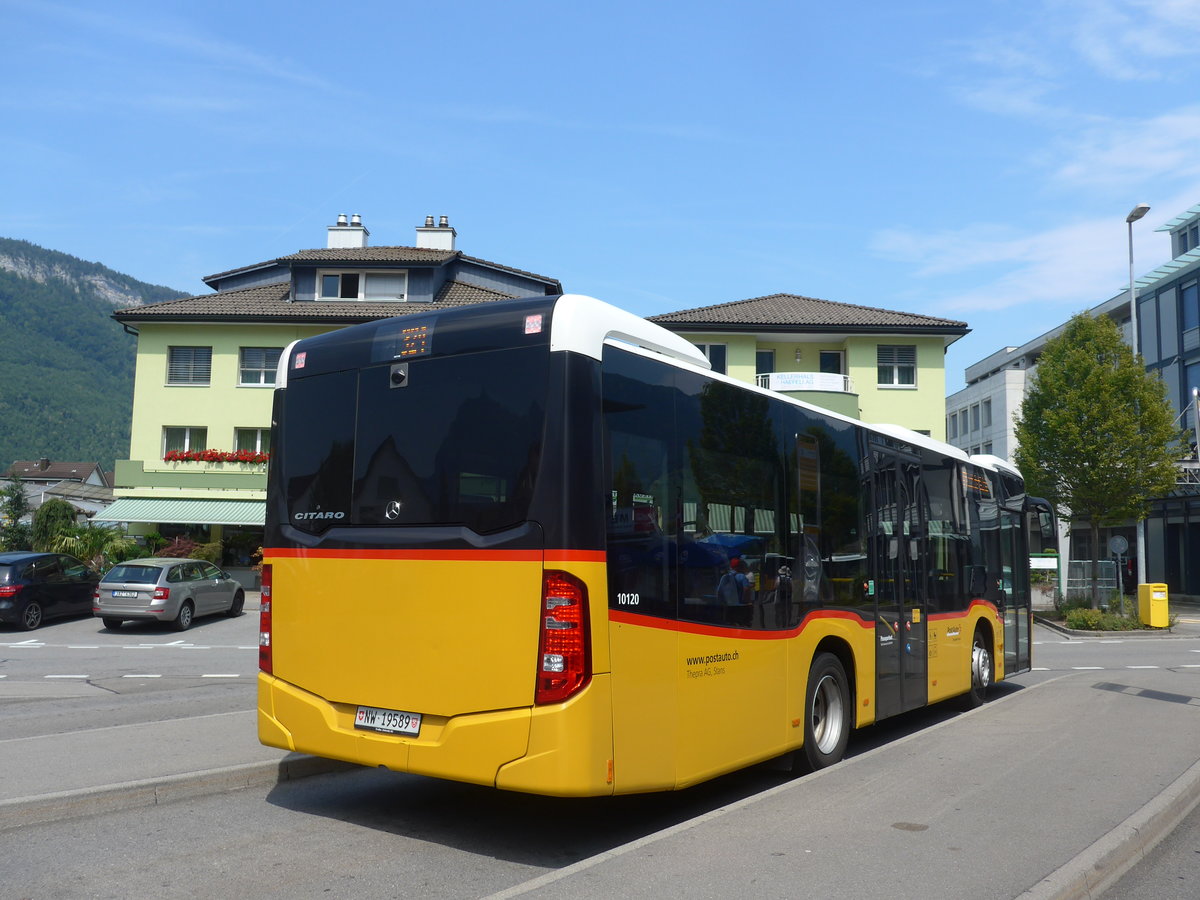 (195'456) - Thepra, Stans - Nr. 20/NW 19'589 - Mercedes am 1. August 2018 beim Bahnhof Stans