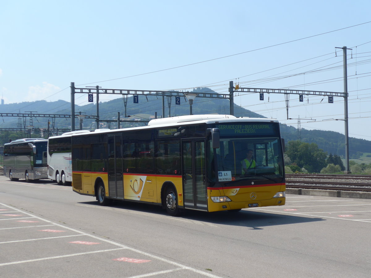 (195'565) - Aus Liechtenstein: Schdler, Triesenberg - Nr. 71/FL 39'871 - Mercedes (ex PostAuto Ostschweiz Nr. 20) am 5. August 2018 beim Bahnhof Palzieux